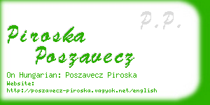 piroska poszavecz business card